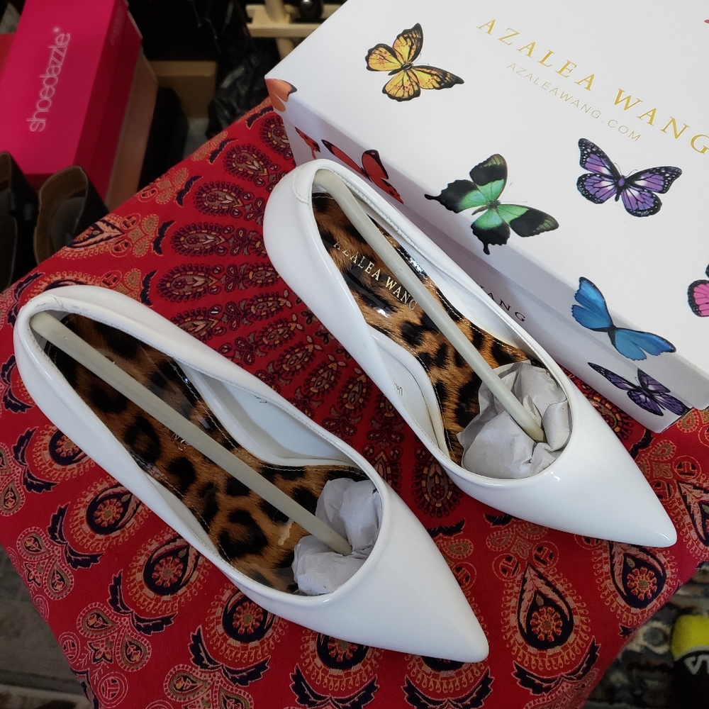 Brand new white Azalea Wang heels